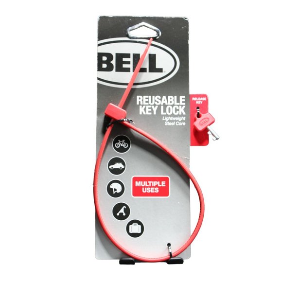 🔒Brand New Bell Sports Reusable Lightweight Steel Zip Tie Key‎ Lock w/ Key🔒 - Picture 1 of 8